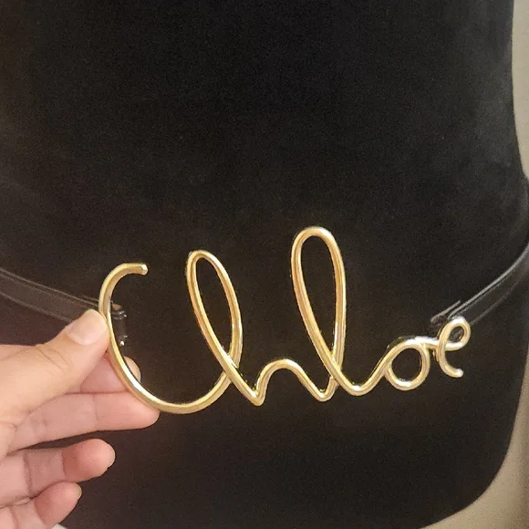 Black Belt with Gold Script - Picture 2 of 4